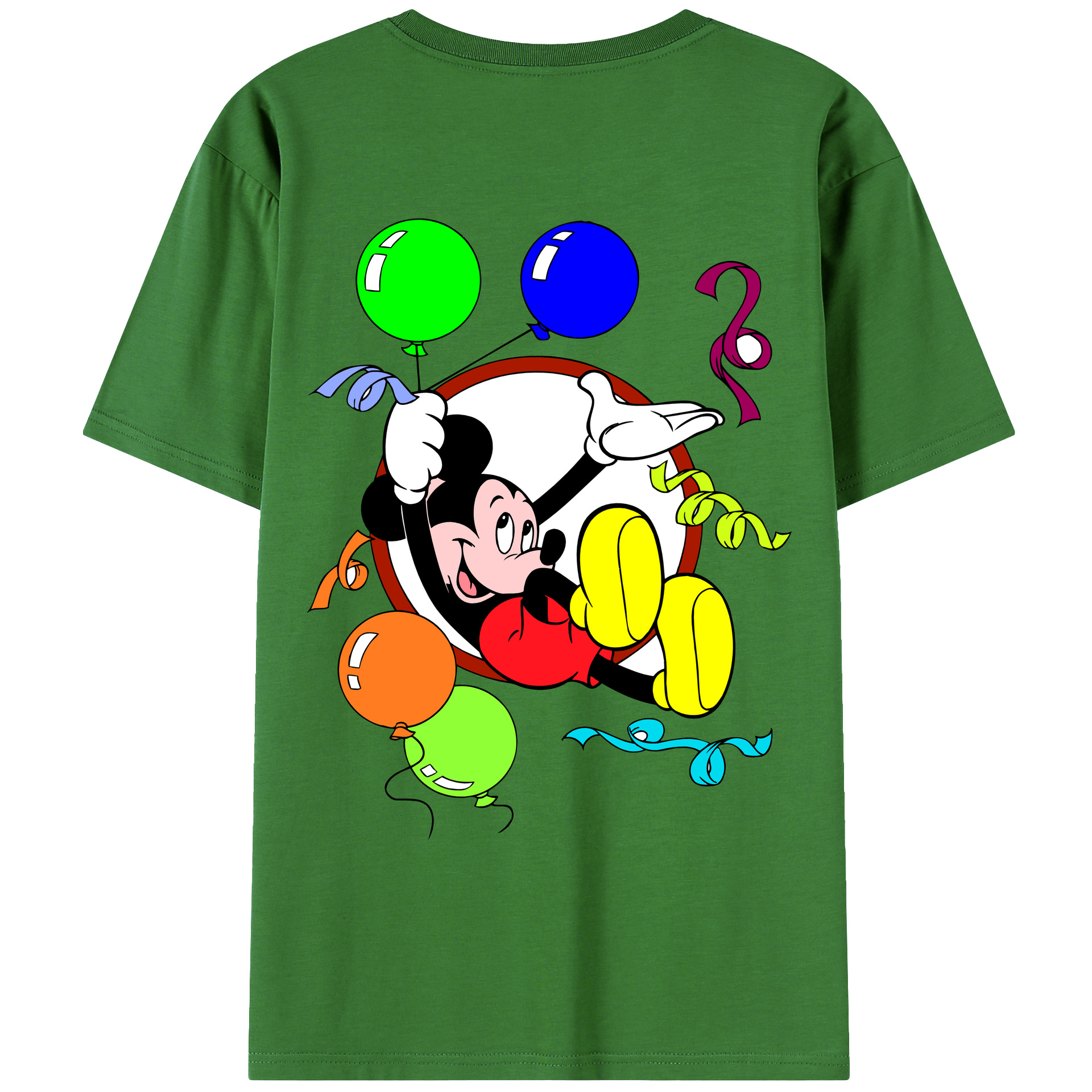 （画像用） ミッキーマウス Mickey Mouse レディース半袖Tシャツ(バックプリント)